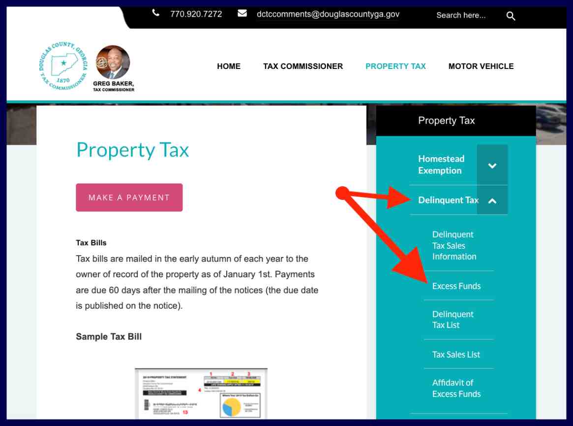 douglas county excess funds list