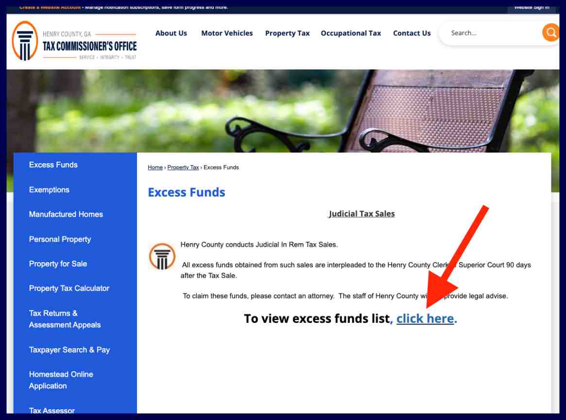 henry county excess funds list