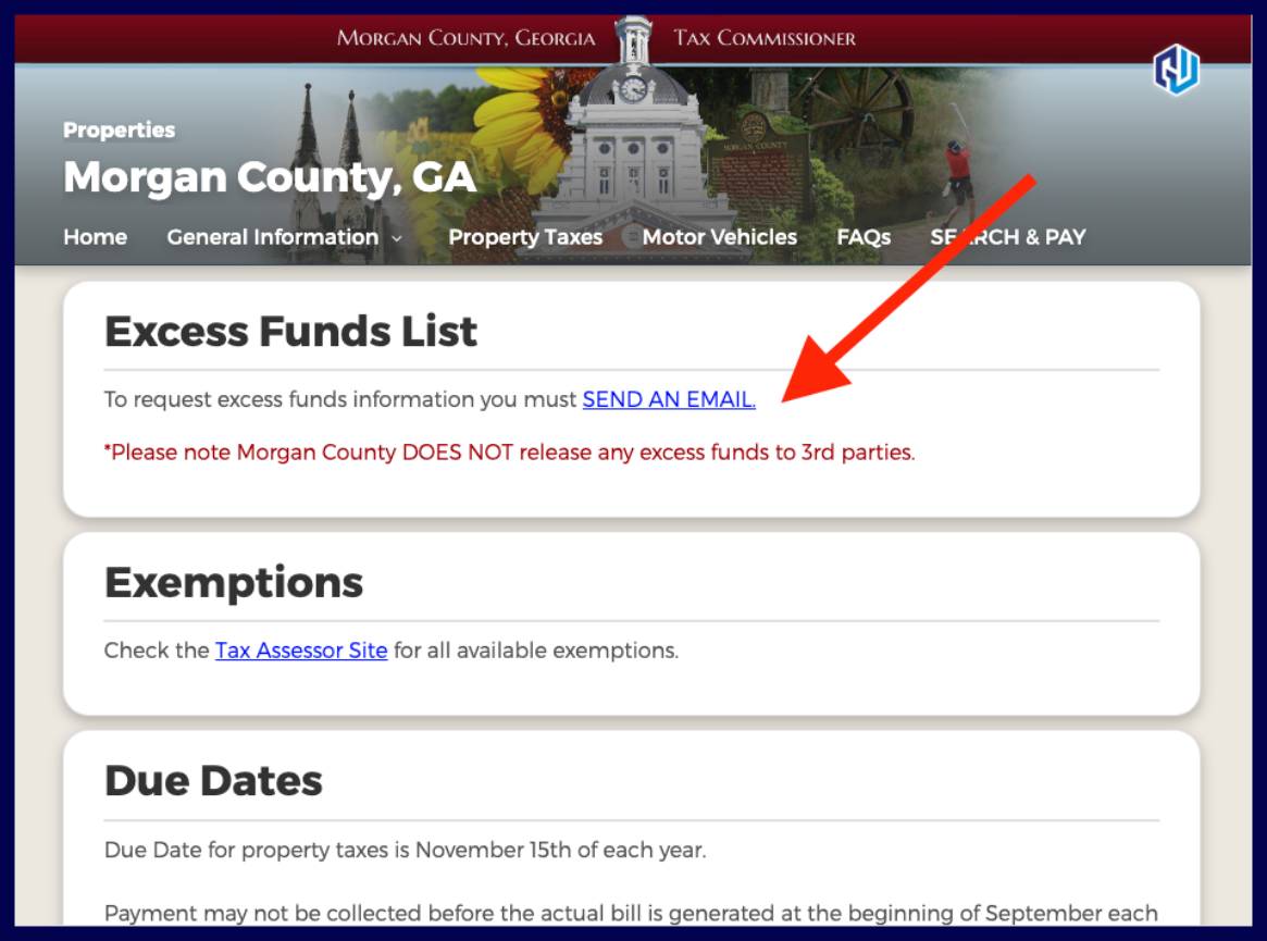 morgan county excess funds list